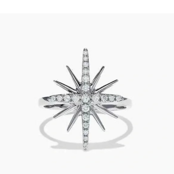 NWT 925  Silver ⭐️Diamond Ring - Picture 4 of 4